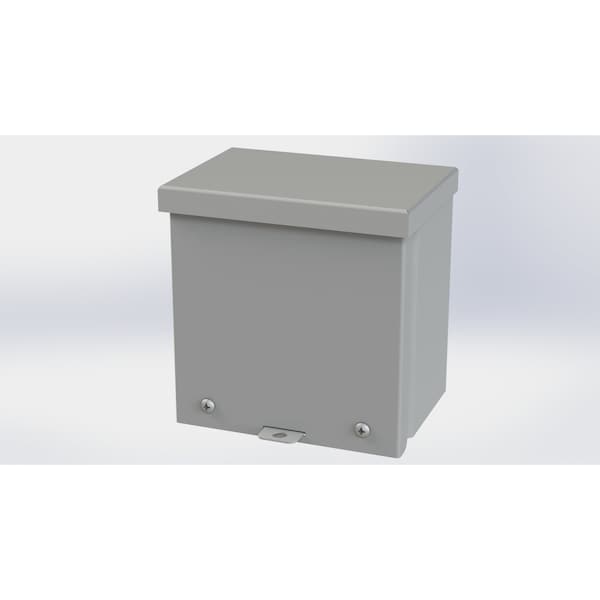Screws Electrical Enclosures, 6 in H, 4 in D, 6 in W, NEMA 3R, Galvanized Steel